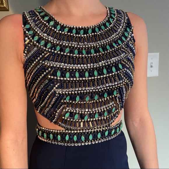 Stunning gem studded prom dress. - Picture 2 of 5